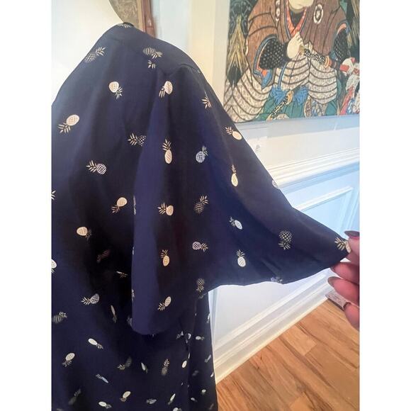 HINT OF BLUSH BUTTON UP PINEAPPLE SHIRTDRESS PLUS SIZE WOMENS SIZE 2X - Picture 6 of 8